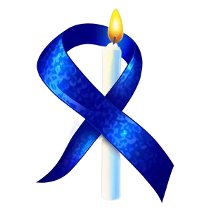 Colon Cancer Ribbon And Candle PNG Gxy66 PNG