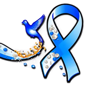Colon Cancer Ribbon And Dove PNG 61