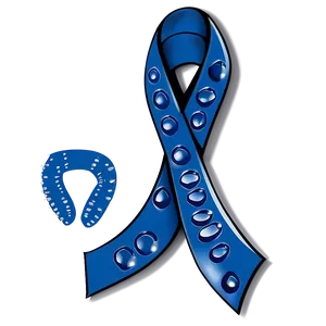 Colon Cancer Ribbon With Footprints PNG Ege