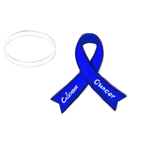 Colon Cancer Ribbon With Text PNG Jhw