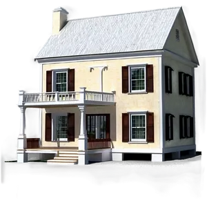 Colonial House Plan PNG 46