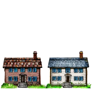 Colonial Houses PNG 05252024