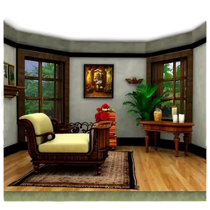 Colonial Living Room Tradition Png Mbb PNG image