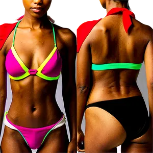 Color Block Bikini Top PNG Tbp59 PNG