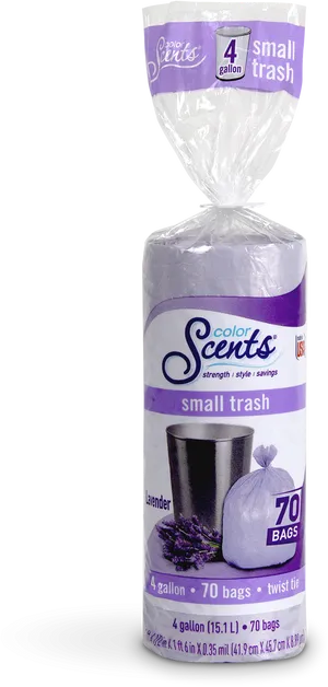 Color Scents Small Trash Bags Lavender PNG