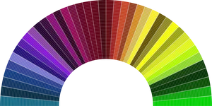 Color Spectrum Fan Graphic PNG image