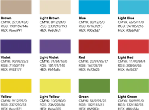 Color Swatch Chartwith Codes PNG image