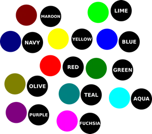 Color Swatches Identification Chart PNG image