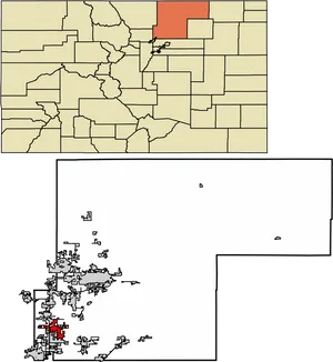 Colorado County Highlighted Map PNG image