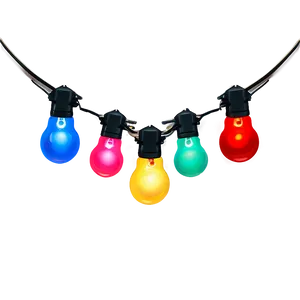 Colored Bulb Christmas String Lights Png Sif PNG image