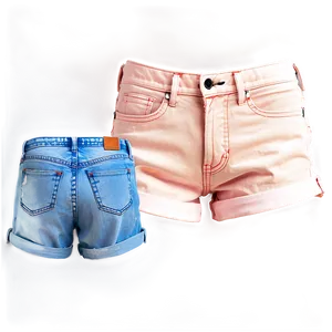 Colored Denim Jorts PNG Exj PNG