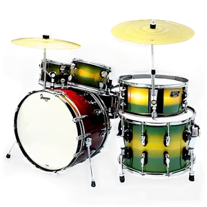 Colored Drum Kit PNG 3