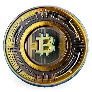 Colored Edge Crypto Coin PNG 06282024