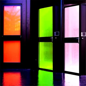 Colored Glass Door PNG 06122024