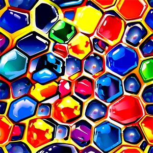 Colored Honeycomb PNG Rjj59