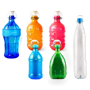 Colored Plastic Bottle Collection PNG 05252024