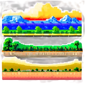 Colorful 16 Bit Landscapes PNG 86