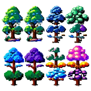 Colorful 16 Bit Landscapes PNG Ght