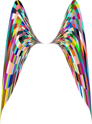 Colorful Abstract Angel Wings