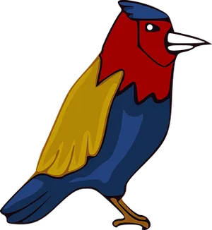 Colorful Abstract Bird Illustration