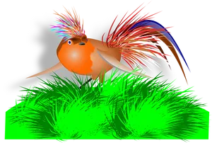 Colorful Abstract Bird Illustration