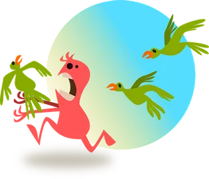 Colorful Abstract Birds Illustration