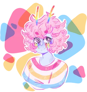 Colorful_ Abstract_ Character_ Art PNG