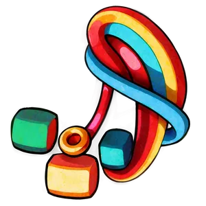 Colorful Abstract Earphones PNG image