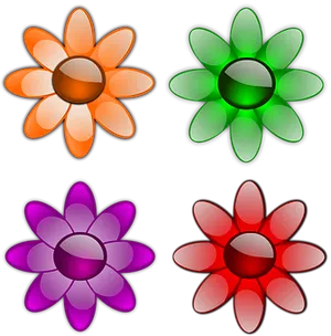 Colorful Abstract Flowers Vector