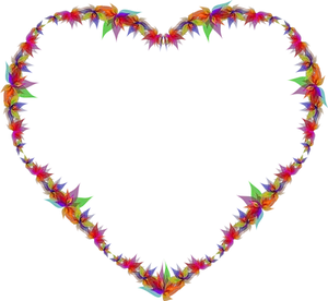Colorful Abstract Heart Outline