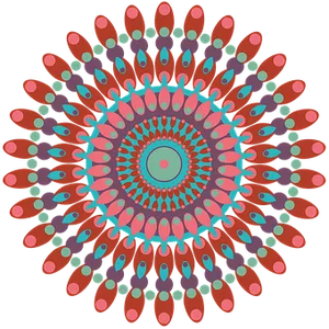 Colorful Abstract Mandala Art PNG image