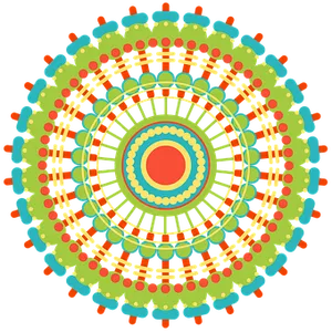Colorful Abstract Mandala Art PNG image