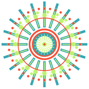 Colorful Abstract Mandala Design PNG image
