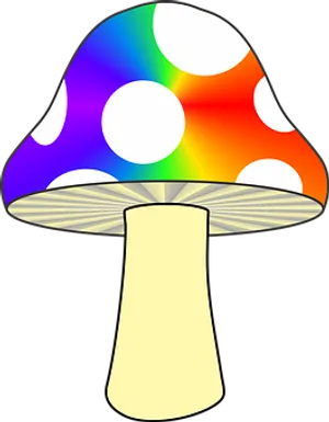 Colorful Abstract Mushroom PNG image