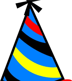 Colorful Abstract Party Hat PNG image