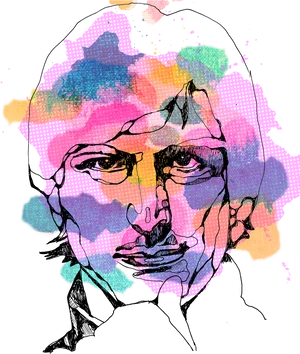 Colorful Abstract Portrait Steve Jobs PNG image