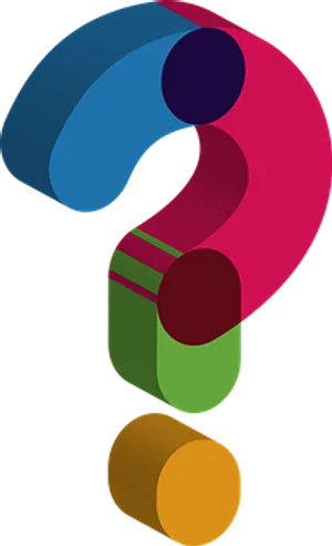 Colorful Abstract Question Mark PNG image