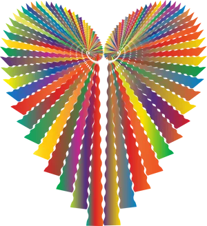 Colorful_ Abstract_ Radiating_ Ribbons PNG image