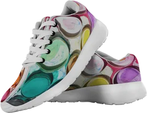 Colorful Abstract Running Shoes PNG