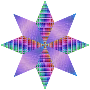 Colorful Abstract Star Pattern PNG image