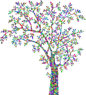 Colorful Abstract Tree Art