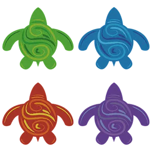 Colorful Abstract Turtle Illustrations PNG image