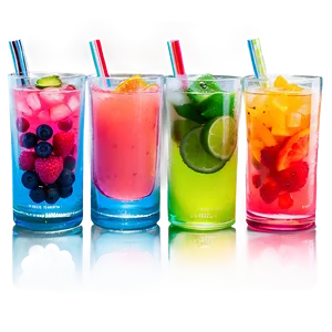 Colorful Aguas Frescas Assortment Png 06122024 PNG image