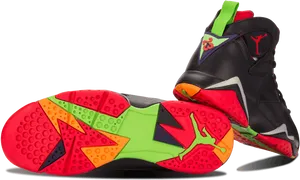 Colorful Air Jordan Sneakers PNG image