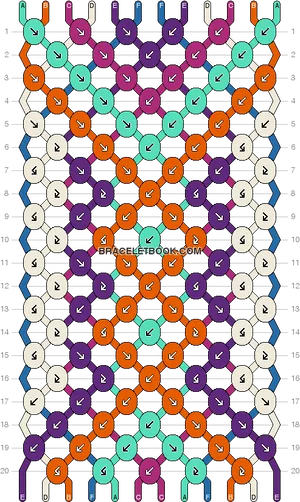 Colorful Alpha Pattern Bracelet Design