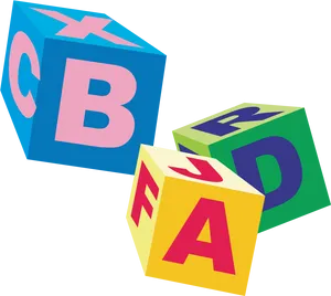 Colorful Alphabet Blocks PNG image