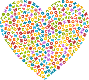 Colorful Alphabet Heart