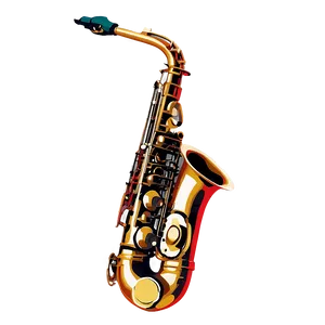 Colorful Alto Saxophone PNG Iid4