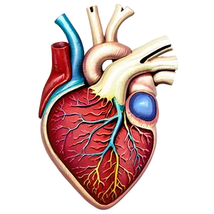 Colorful Anatomical Heart PNG Dqp74 PNG