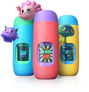 Colorful Animated Character Water Bottles